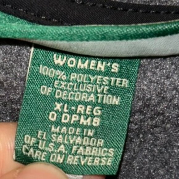 L.L. Bean gray fleece womens quarter snap pull over jacket FALL XL - Picture 2 of 3